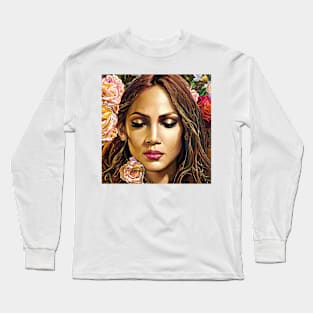 Jennifer in roses Long Sleeve T-Shirt